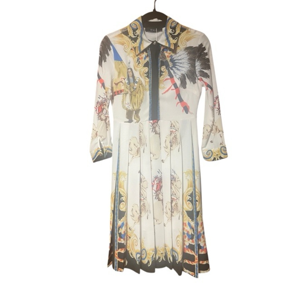 Chic Multicolor Long Sleeve Dress